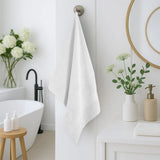 Premium White Cotton Bath Towel - Soft, Absorbent