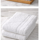 Premium White Cotton Bath Towel - Soft, Absorbent