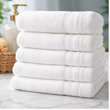 Premium White Cotton Bath Towel - Soft, Absorbent