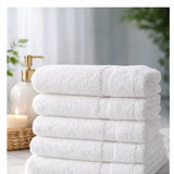 Premium White Cotton Bath Towel - Soft, Absorbent